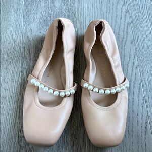 Stuart Weitzman Pink Dress Shoes with Pearl Accent